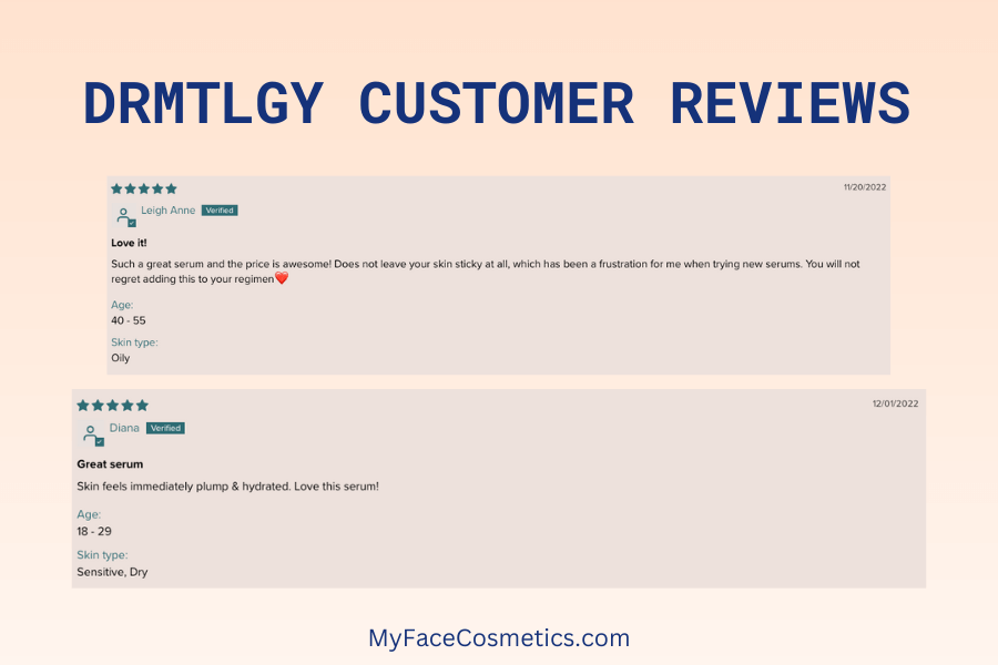 DRMTLGY customer reviews