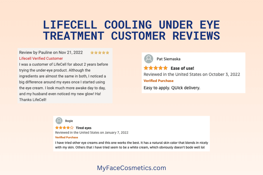 lifecell cooling under eye treatment customer reviews